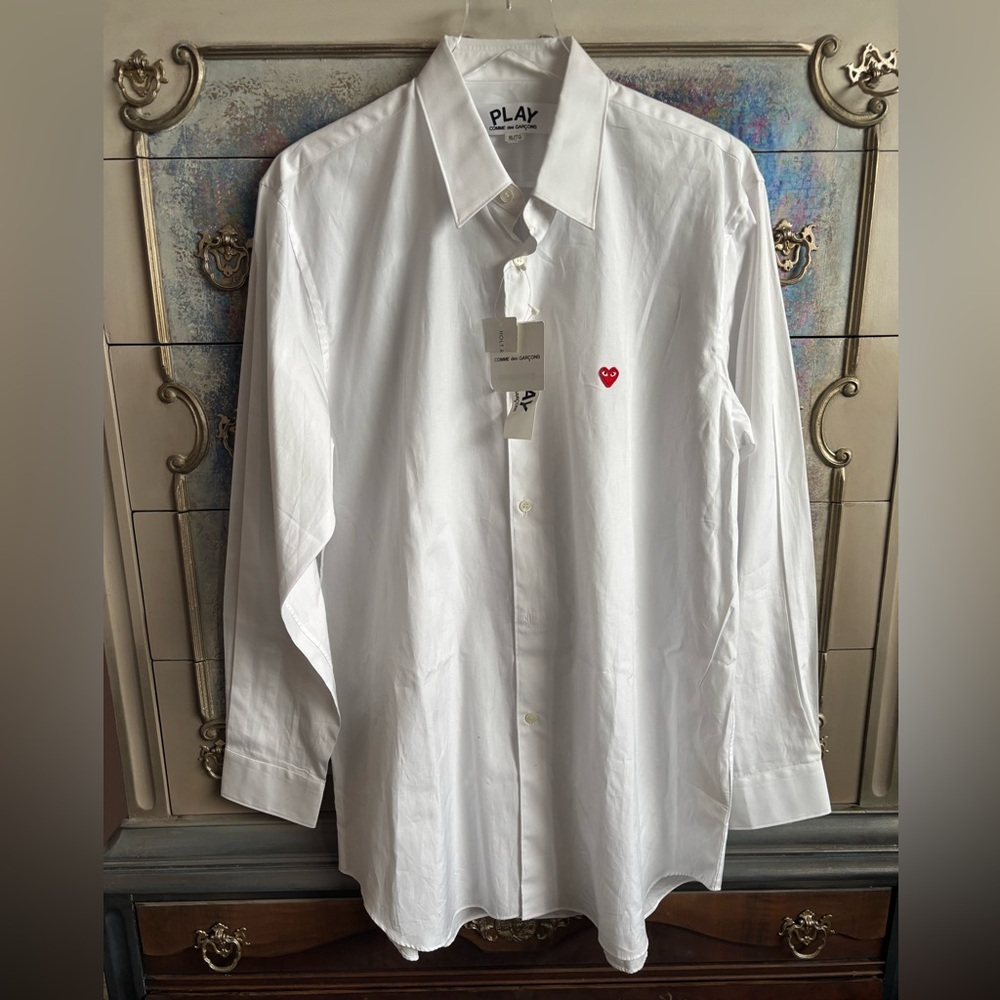 ❤️ NWT Comme des Garcons White Dress Shirt Classic Formal XL men’s